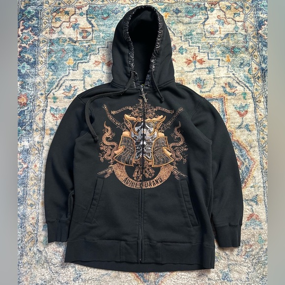 Vintage Avirex Samurai Zip-up Hoodie Medium - Picture 1 of 5